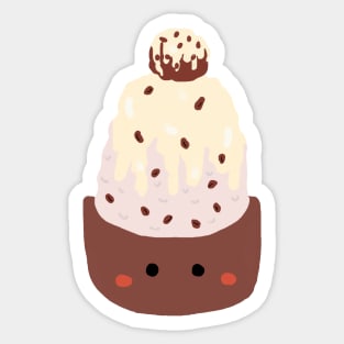 Red bean shaved ice Sticker